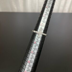 Size 7 Sterling Silver 925 CZ Cross Ring